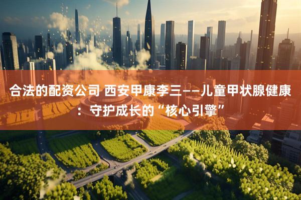 合法的配资公司 西安甲康李三——儿童甲状腺健康：守护成长的“核心引擎”